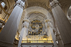 Interior decorations of Granada Royal Cathedral