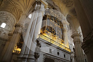 Interior decorations of Granada Royal Cathedral