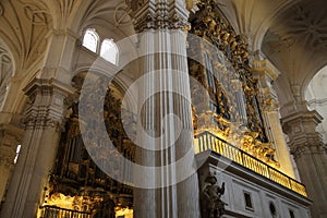Interior decorations of Granada Royal Cathedral