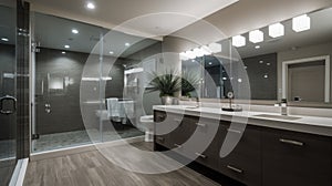 Interior deisgn of Bathroom in Modern style with Vanity