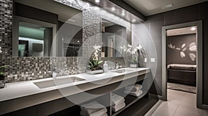 Interior deisgn of Bathroom in Modern style with Vanity