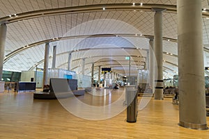 Interior of department terminal, Gardermoen Airport, Oslo, Norway