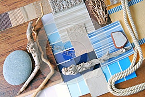 Interior design color and upholstery planning photo