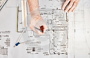 Interior design drawing illustration of building floor plan render, architecture technical blueprint and creative house