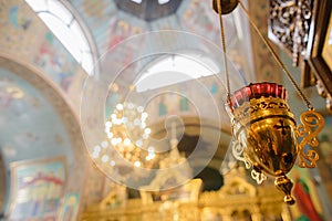 Interior design elements of the Christian church. incense.