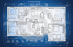 Interior design home project and house architecture plan