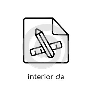 Interior design icon from collection.