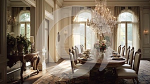 Interior design inspiration of Traditional Classic style dining room loveliness .