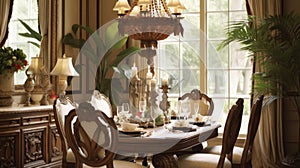 Interior design inspiration of Traditional Classic style dining room loveliness .