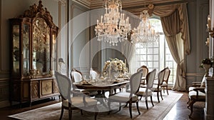 Interior design inspiration of Traditional Classic style dining room loveliness .