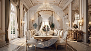 Interior design inspiration of Traditional Classic style dining room loveliness .