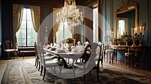 Interior design inspiration of Traditional Classic style dining room loveliness .