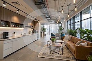 Interior Design of Interior Design Agency with Kitchen Plus Relax Zone