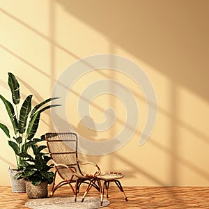 Interior design for living area or reception background