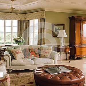 Interior design, living room decor and house improvement, antique furniture, sofa, home decor and textiles, country