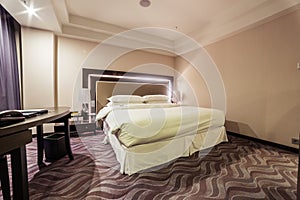Interior design of luxury hotel bedroom