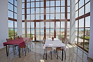 Interior design of luxury villa dining area