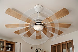 interior design in luxury villa, house, home, apartment feature white ceiling fan, Electric ceiling fan