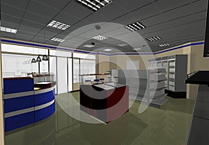 Interior design minimarket