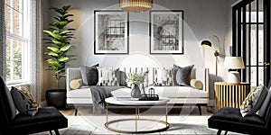 Interior design of modern, Creeves Living Room Set, home design - Generative AI