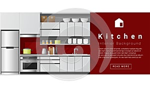 Interior design Modern kitchen background