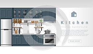 Interior design Modern kitchen background