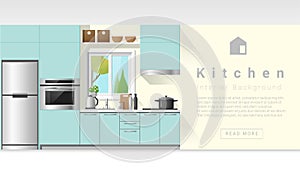 Interior design Modern kitchen background