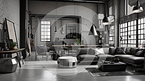 interior design of modern living room , apartment, interior design. generative ai