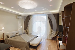 Interior design series of nice cozy bedroom