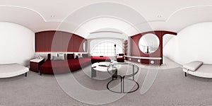 interior design space with furniture built in decoration home perspective rendering 3d