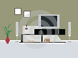 Interior design vector illustration flat set photo