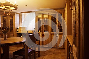 Interior design of a wine room