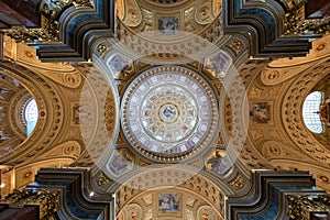 Interior detail of Budapest St. stephen's basilica, Budapest, Hungary
