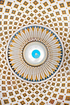 Interior detail of the dome of the Rotunda of Mosta, Malta photo