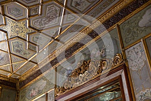 Interior detail of elaborate gilded room