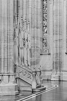 Interior Detail View of Neo Gothic Church