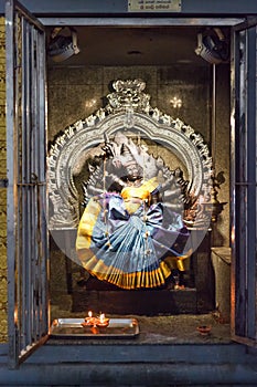 Interior details of a Hindu Temple Kovil in Colombo, Sri Lanka.