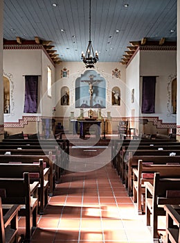 Interior details, San Carlos Cathedral, Monterey, California