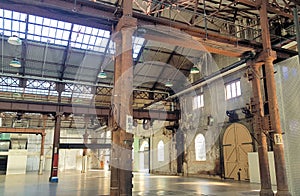 Interior of Disused Railway Workshops Sydney