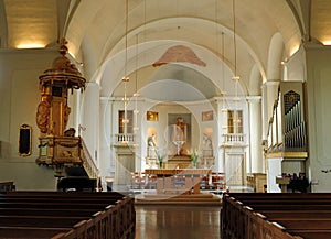 Interior Of Domkyrka Cathedral Of Karlstad
