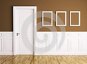 Interior with door and frames