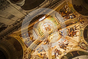Interior of the Duomo or cathedral in Siracusa or Syracuse in Sicily Italy photo