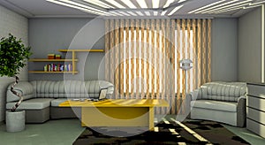 Interior of the dwelling room