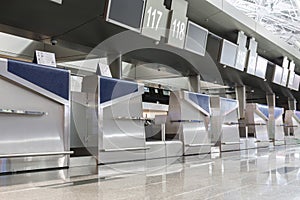 interior elements in the airport terminal