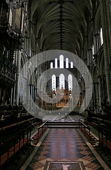 Interior of Ely Cathedral in England