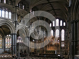 Interior of Ely Cathedral in England