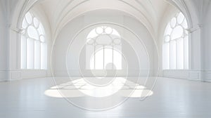 Interior of empty classic room in the morning. - Generative ai