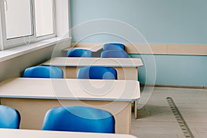 interior of empty classroom