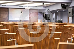 Interior of an empty hall for conferences and presentations