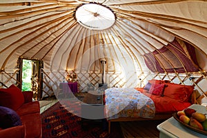 Interior Of Empty Holiday Yurt